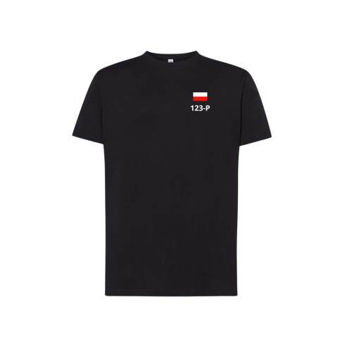 Koszulka Czarna z Nadrukiem Krajowego Związku Hodowców Królików Rasowych